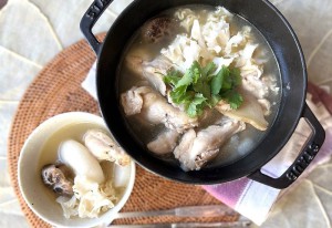 はなびら茸と山芋のサムゲタンスープ／大寒＊谷口ももよ薬膳・歳時記レシピ-1