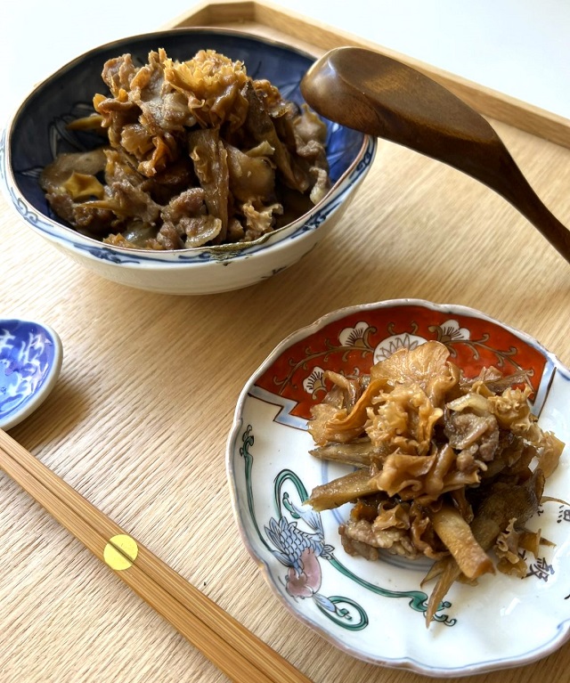 乾燥はなびら茸と豚肉のきんぴらごぼう甘辛炒め-レシピ2