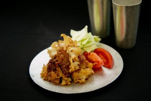 はなびら茸と豚肉とショウガ炒め写真