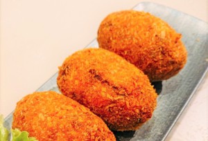 はなびら茸のコロッケ写真