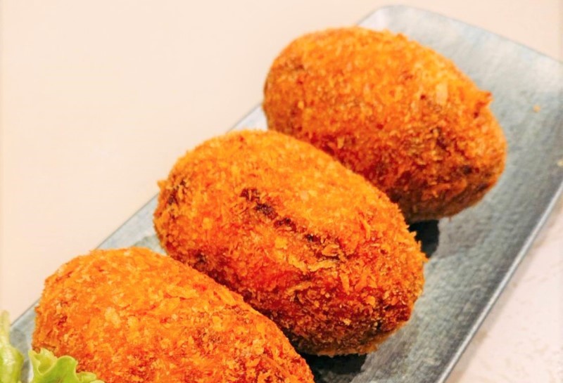 はなびら茸のコロッケ写真