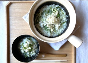 はなびら茸の七草がゆレシピ／小寒＊谷口ももよ薬膳・歳時記レシピ-1