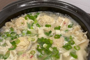 はなびら茸の鶏団子鍋-レシピ