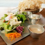 乾燥はなびら茸のサラダ・ドレッシング写真