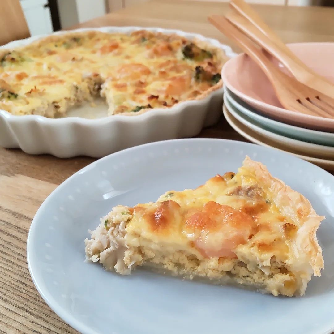 ハナビラタケレシピ写真1_ハナビラタケのキッシュ（パイシートで簡単）