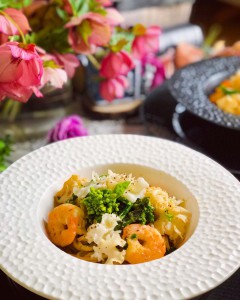 zuiflower_ハナビラタケと菜の花と海老のバター醤油パスタ写真3